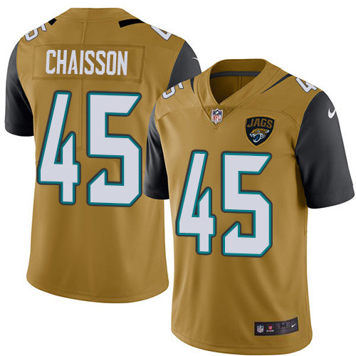 Jacksonville Jaguars #45 KLavon Chaisson Gold Youth Stitched NFL Limited Rush Jersey